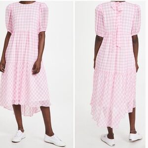 English Factory Pink Checkered
High Low Dress Size S